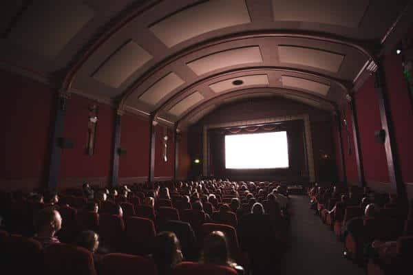 Movie theatre with cinema screen